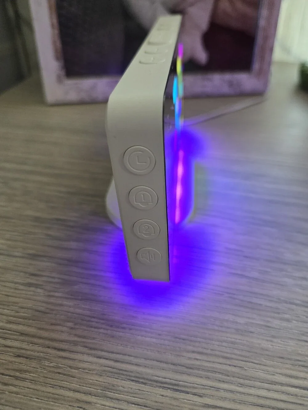 Rainbow RGB Digital Alarm Clock, EUC
